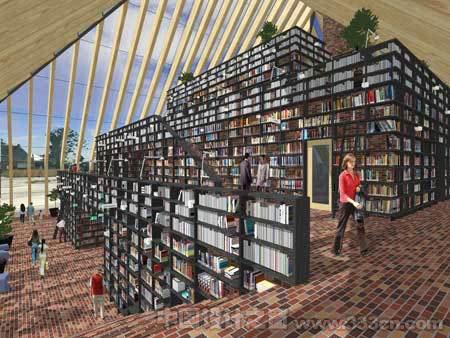 “書山”建筑 荷蘭公共圖書館-圖片3