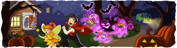 google halloween doodle logo 2010a Googlefʥ(ji)Logop1999~2010