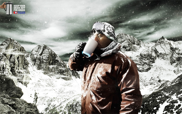 Tiger Vacuum Bottle: Snow