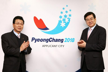 pyeongchang pyeongchang 韓國平昌公布申辦2018年冬奧會會徽;附3城市申奧會徽投票