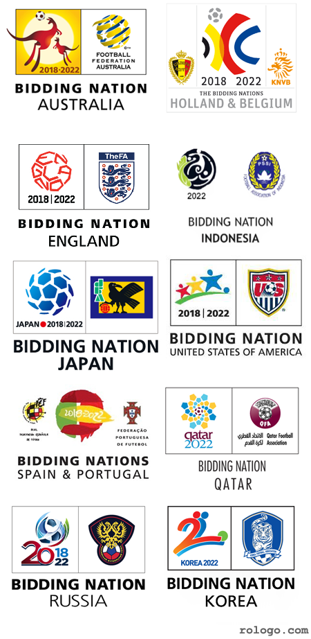 2018 2022世界杯申辦系列標(biāo)志全面更新 worldcup 2018 2022 bid logo 2018 2022世界杯申辦系列標(biāo)志全面更新