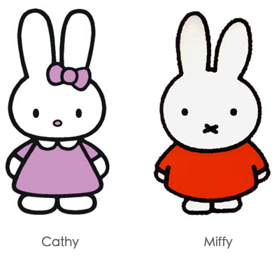 cathy-miffy cathy miffy Hello Kitty好友Cathy被荷蘭法院裁定形似Miffy侵權
