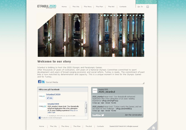 Istanbul 2020 website ˹̹k2020W\Rҕ