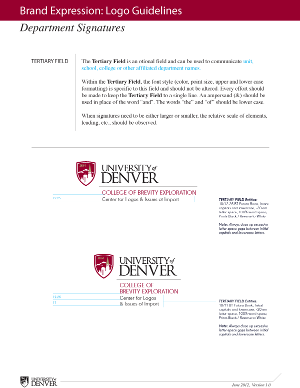 UniversityOfDenver LogoTertiaryGuide (gu)W(xu)У