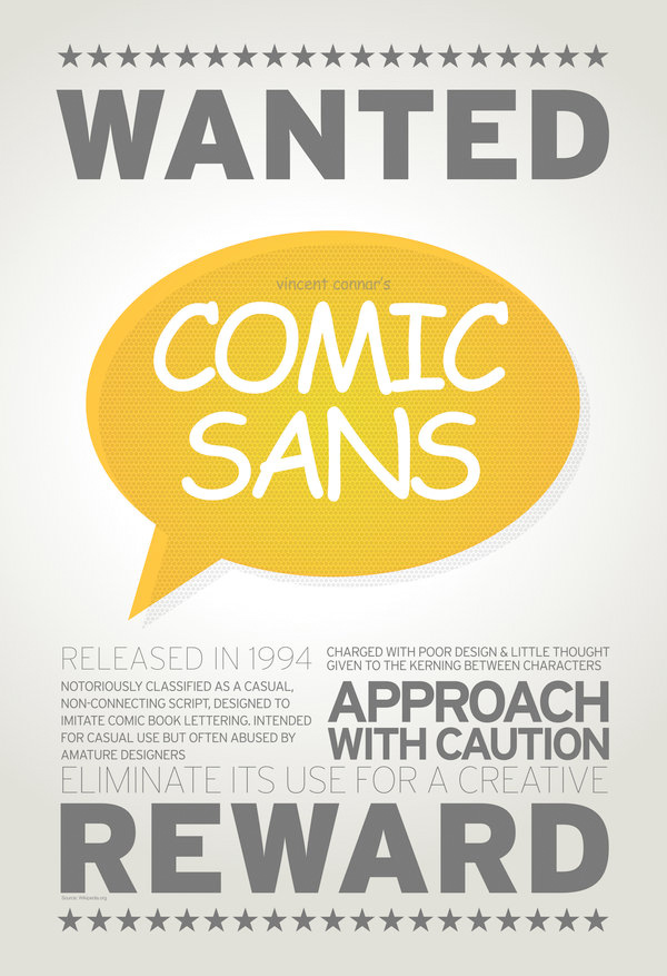 Wanted - Comic Sans
