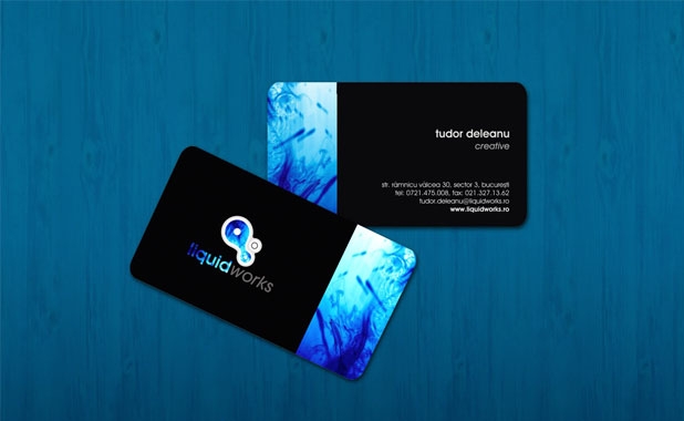liquidworks business card by iTudor