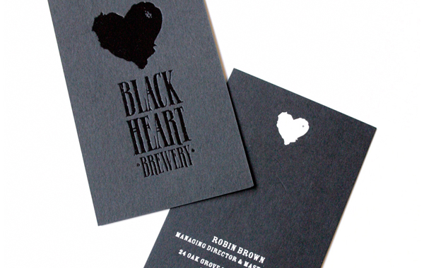 Business Card Black Heart Bewwery