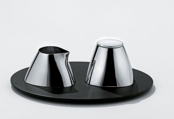 Colombina collection creamer and sugar bowl by Doriana and Massimiliano Fuksas:alessi Fall/winter 2007