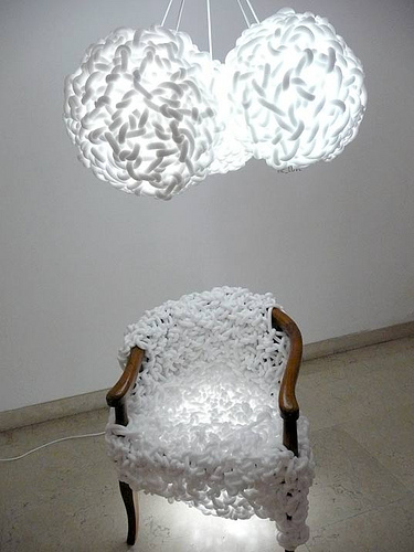 Inhabitat Ĕz re_love chair with lights by maezm
