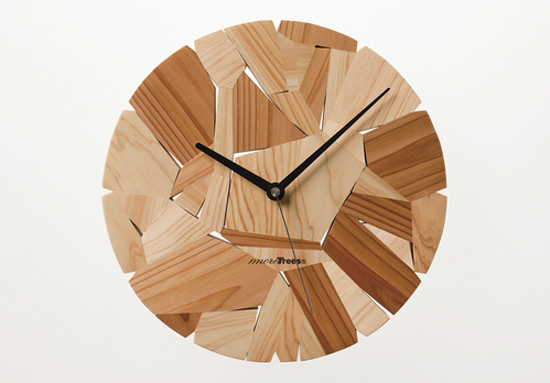 clock of wood chips by mikiya kobayashi|yupoo.com